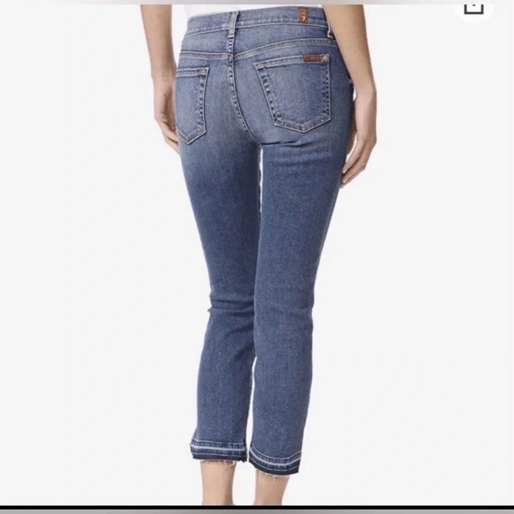 7 For All Mankind Roxanne Ankle Cropped Jean with Diagonal Hem Women's-28